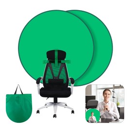 Portable Green Screen Chair,GRABADO 56 in Greenscreen Backdrop with Stand,Collapsible Small Green Background,Chroma Key,Background Screen for Photography Streaming Gaming Zoom Video Chats and Meeting