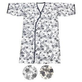 [Reveur] Gauze Sleepwear, 3/4 Sleeve, 3/4 Length, 1 Piece, Safe and Secure Made in Japan, Pajamas, Hospital, Nursing Supplies, Indoor Wear During Hospital or Recuperation,