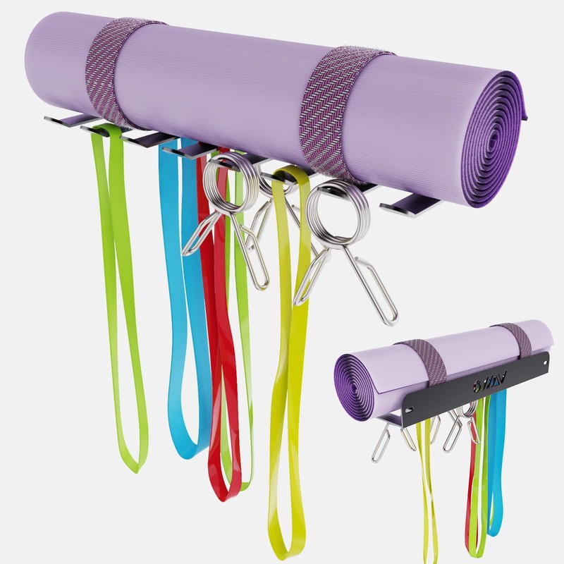 VAIIO Gym Storage Rack With 8 Hooks Multi Purpose Resistance