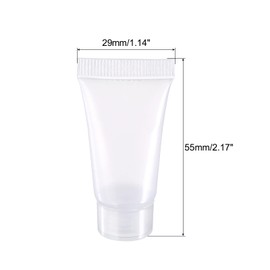 PATIKIL 5ml Squeeze Tube, 20 Pack Empty Cosmetic Tubes Plastic with Flip Lid for Travel Household, Clear
