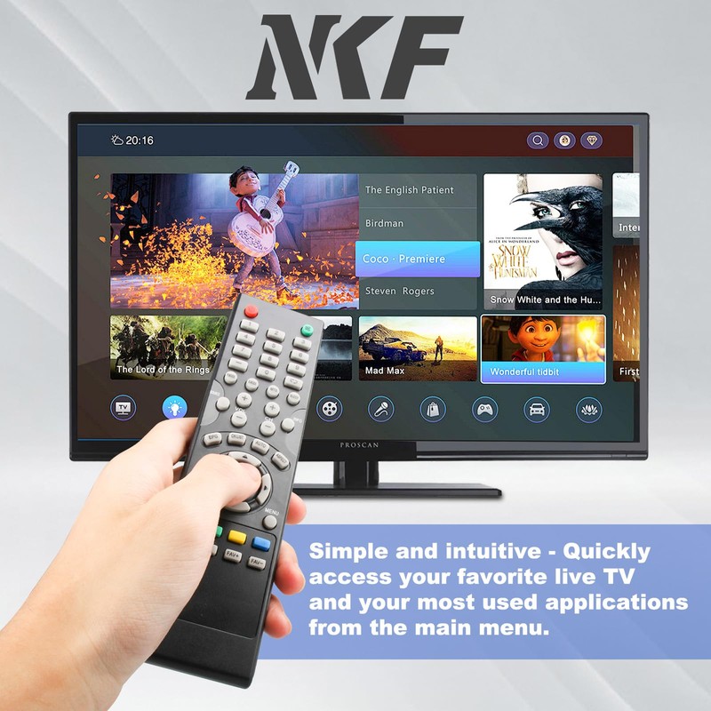 Replace Remote Contro for RCA and PROSCAN LCD LED TV