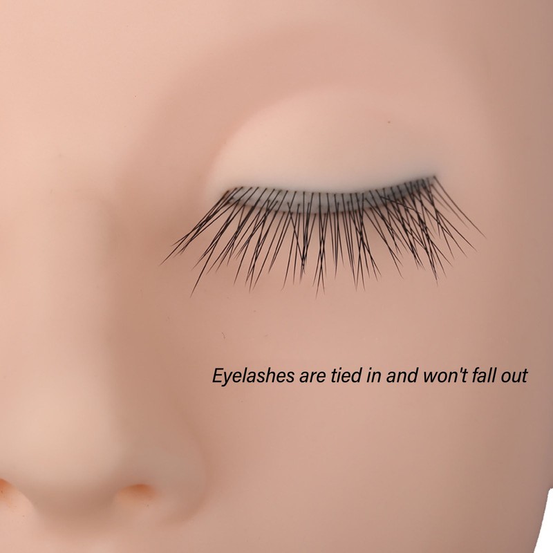 Eyelash Mannequin Head 3 Layers High Density Lash Extension Makeup