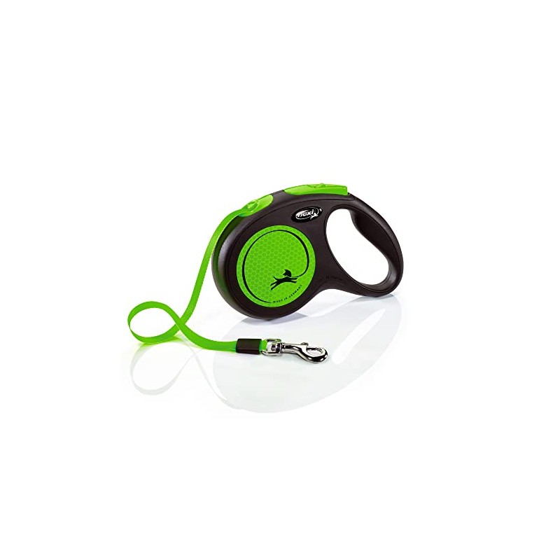Flexi Correa Neon Verde Mediana De Cinta 5M