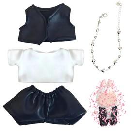 Niedliche 17 cm Große puppenkleidung, Mini Puppen Kleidung Outfit, Kleidung Puppen Weste, Mini Plüsch Kleidung für Puppen, Puppenkleider für 17cm Puppen, Puppenbekleidung für Kinder Geschenk (A)