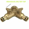 Unibos | Solid Brass Double Hose Connector for Outdoor Tap