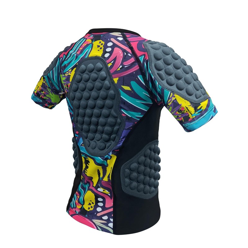 Compression Padded Shirt Girls Softball Heart Guard Sternum Protection Shirts