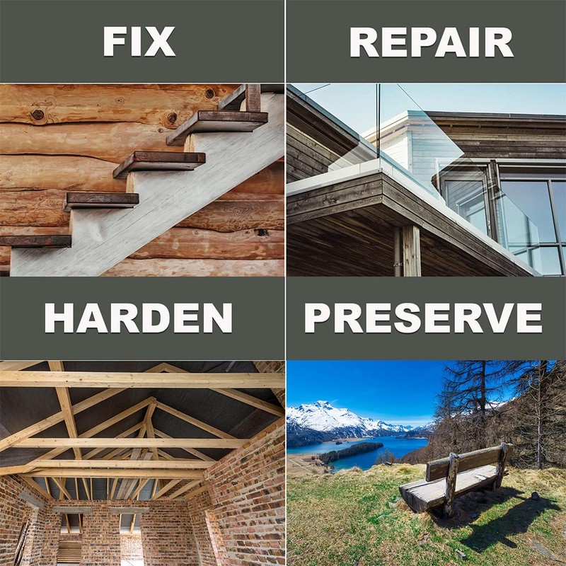 PC Products Wood Repair Epoxy Paste and Wood Hardener Kit,