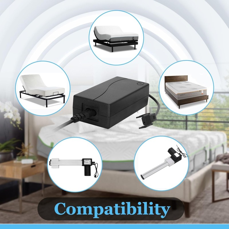 3 Piece Replacement Power Cord Kit Compatible with Tempurpedic Ergo/Extend/Ease
