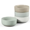 E-far Cereal Bowls Set of 4, 27oz Ceramic Deep Soup