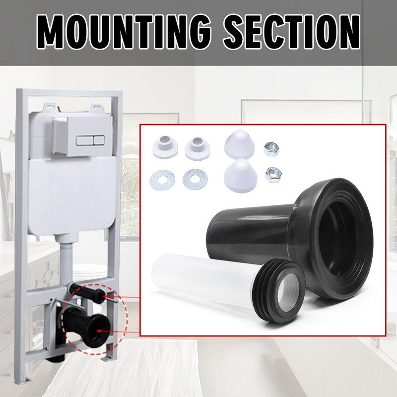 Wall Hung Toilet Gasket and Connector Set Compatible with Geberit
