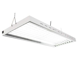 4Ft X 19in 8 Lamps 400W T5 Fluorescent Grow Lights with 40000 Lumens and 6500K Sun Light, Great for VegGrow Stages of Indoor Garden. Fast Growing!