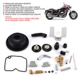 Carburetor Repair Kit, Motorcycle Carburetor Carb Fix Repair Parts Kit Replacement for Kawasaki Vulcan VN800/VN400