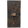Rectangular Fern Motif Push Button Victorian Doorbell - The Fairmont