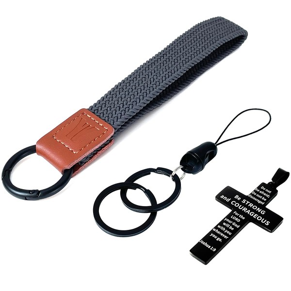 YILUSHENGHUA Colourful Elastic Keychain Wristlet Cross key chain for Women