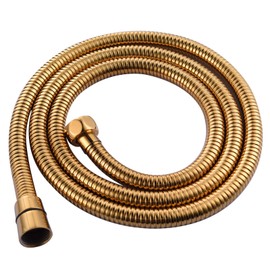 CIENCIA 1.5 m (59 Inch) Anti-Kink Flexible Gold Shower Hose Stainless Steel with Solid Brass Connector FHA018J