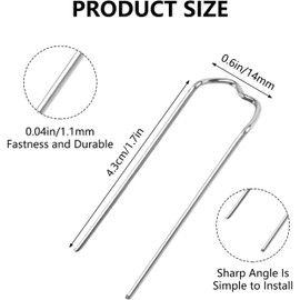 100Pcs Floral U Shaped Pins,1.7 Inch Greening Pins for Foam Bases,Plant Training,Secure Hold for Ferns,Silk Flowers & Holiday Decor