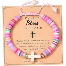 DJMYJT Communion Gifts for Girls, Cross Bracelets, First Communion Gifts Girls, Girls Bracelets for Daughter, Sister, Girlfriend, Grandma, Wife (A)