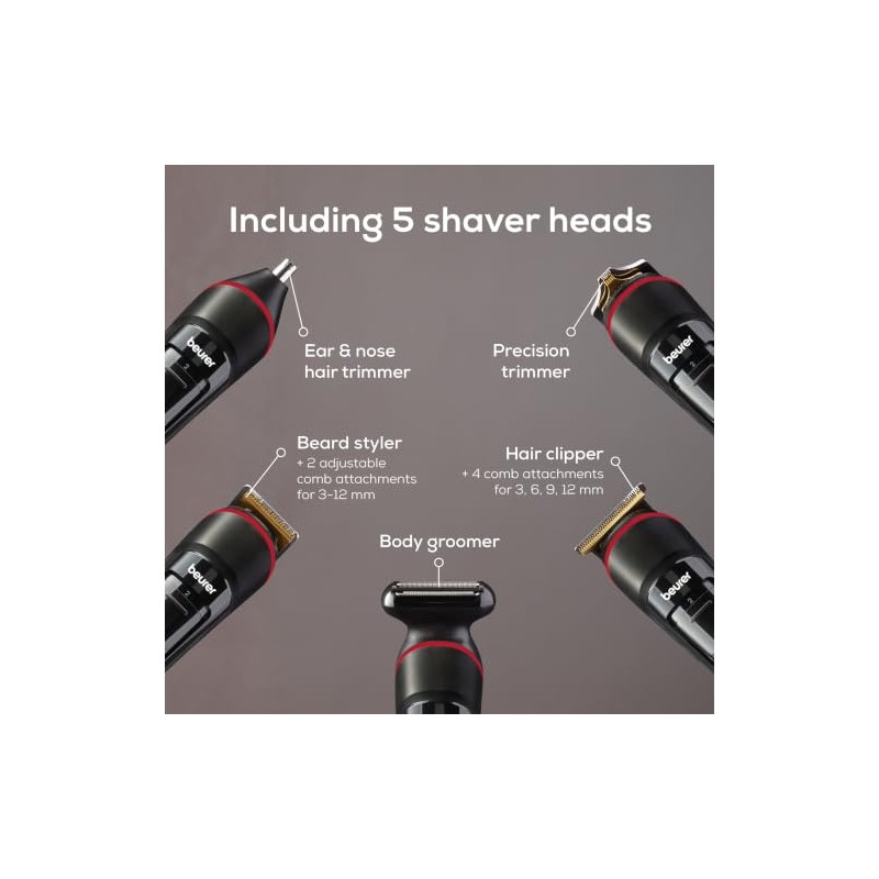 Beurer MN9X Multi-Functional Styler, for Trimming & Shaving the Whole