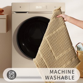 BULULOM Bathroom Decor Bathroom Rugs,Upgraded Waffle Bath Mat,Super Absorbent Non Slip Bath Carpet,Machine Washable Bathroom Rugs for Bathroom, Quick Dry Shower Mats, Ultra Soft,Brown,2' x 6'