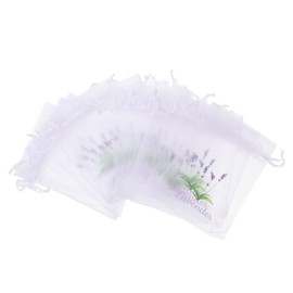 Alipis 20Pcs Lavender Sachet Bags Empty Drawstring Mesh Pouches for DIY Lavender Sachets Small Organza Storage Bags for Herbs Spices and Decorative Packaging