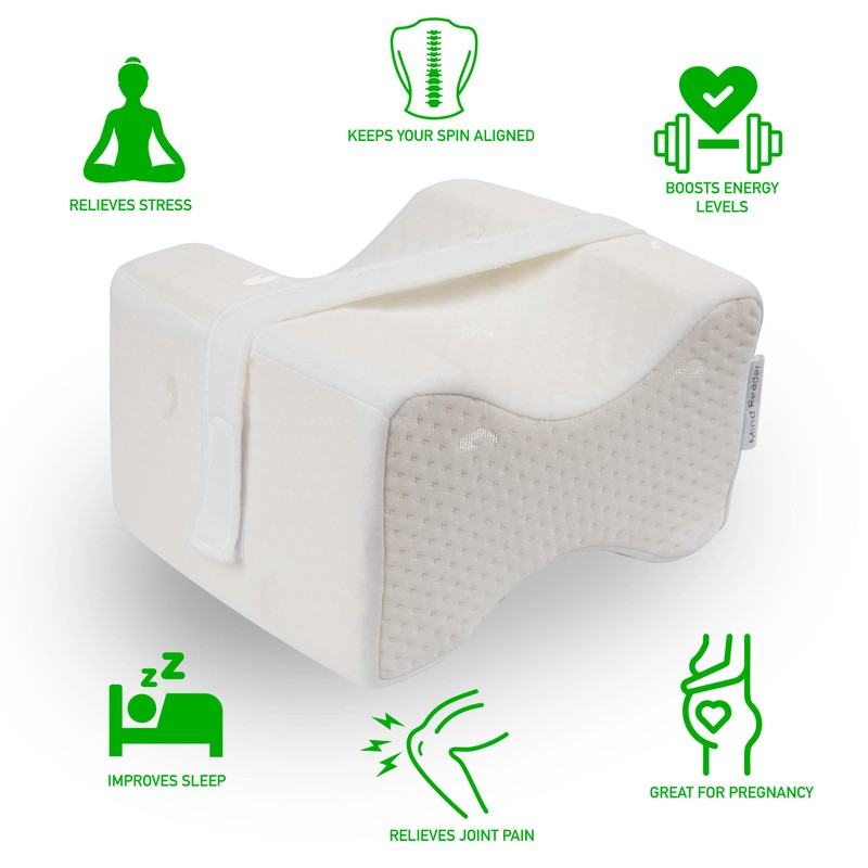 Mind Reader Knee Pillow, Lumbar Support, Leg Pillow, Sciatica, Side