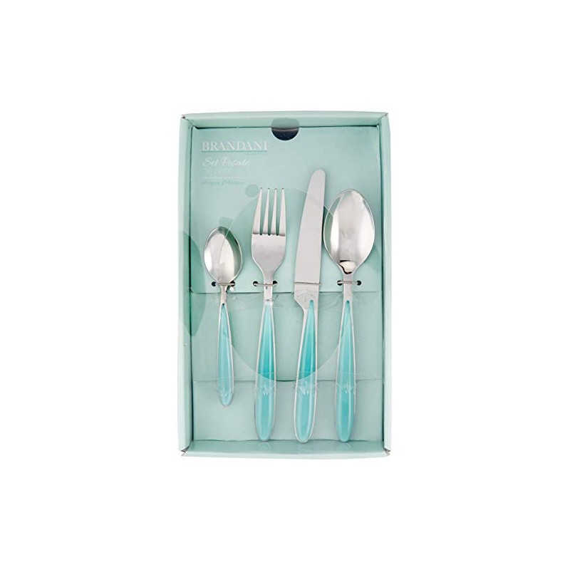 BRANDANI Aquamarine 16 Pieces Stainless Steel Cutlery Set, Blue, One