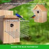 Bluebird House Predator Guards 2 Pcs, Strong Metal Wire Birdhouse