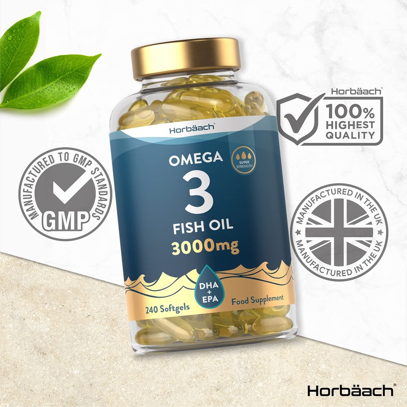 Omega 3 Fish Oil 3000mg | 240 Capsules | with