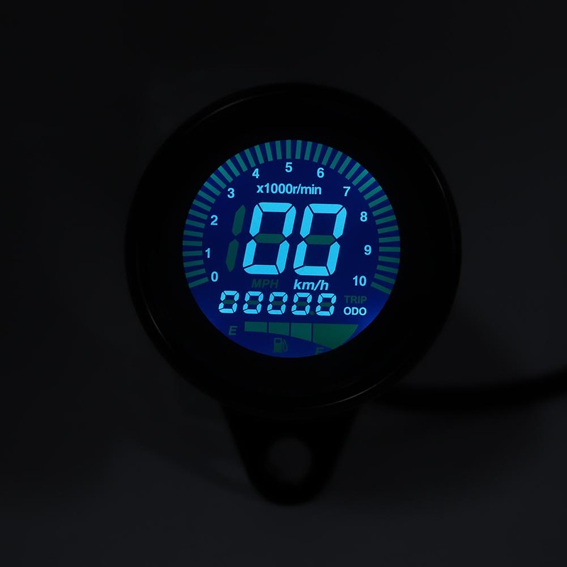 Universal Motorcycle LED Digital Speedometer Tachometer Speed Gauge Oil Level