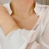 18K Italian chain sterling silver Margherita women’s Kimgo silver necklace