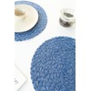 Floroom 15 Inch Round Braided Placemats Set of 4, Washable