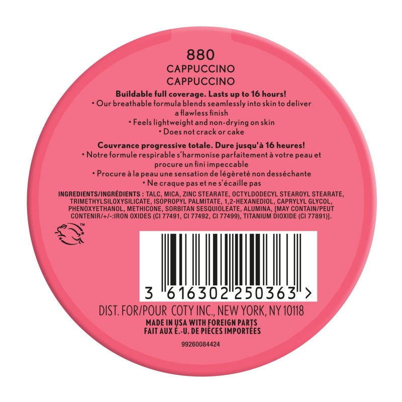 COVERGIRL Outlast Extreme Wear Pressed Powder, 880 Cappuccino
