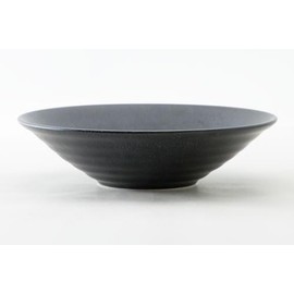 Noodle Pot, Ripple 7.0 Noodle Pot, Black and Western, Japanese Tableware, Mino Ware Commercial Tableware