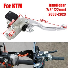 22mm 7/8'' Motocross Right Brake Master Cylinder Clutch Pump Brake Lever for KTM SX SX-F EXC-F EXC XC XC-W XC-F TPI 6Days 125-530 2008-2023 (Black)