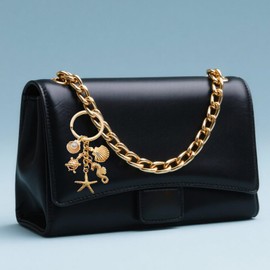 Angyape Cute Beach Keychain Starfish Pearl Seashell Keychain Summer Bag Charms Purse Charms for Handbags Ocean Gift for Women