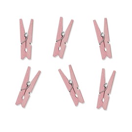 20 Pink Mini Pegs Wooden Pegs for Create and Decorate
