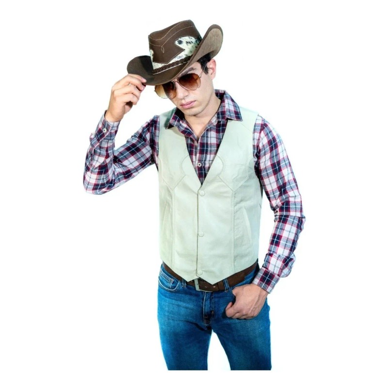 Chaleco De Piel 100% Original Western Wangler Vaquero.