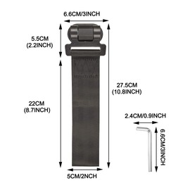 TOMALL Universal Trailer Tow Strap - Black Car Tow Belt for Bumper (ONLY Decoration)