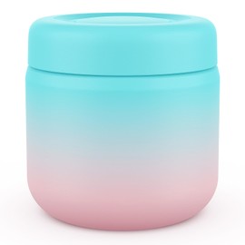 WayEee Food Flask,Durable Stainless Steel Food Flasks for Hot Food, 385ml Leak-Proof Soup Flask for 5 Hours Hot & 7 Hours Cold(Cindy)