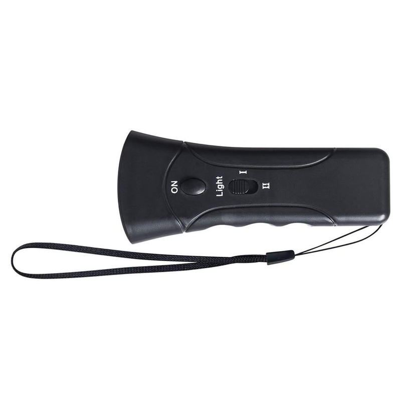 Dog Barking Control Device Portable Double Head LED Flashlight Ultrasonic