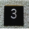 Brand New 3rd Floor Elevator Jamb Plate Sign, Braille #3,