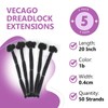 Vecago 20 inch 50 Strands Loc Extensions Human Hair, 0.4cm