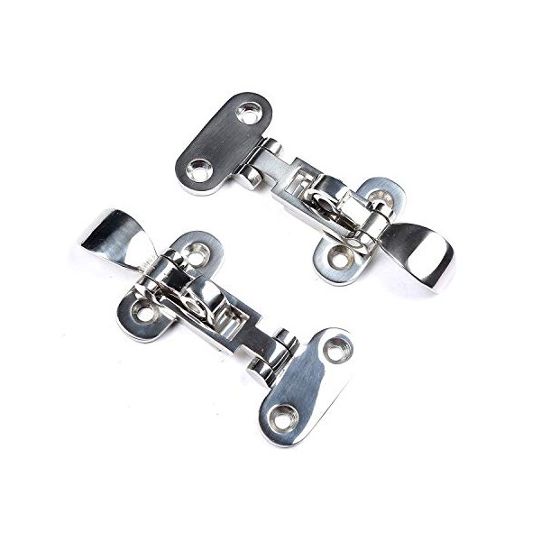 Anti-Rattle Lockable Hold Down Clamp Latch Marine Stainless Steel (2 PCS)