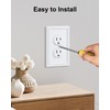 6-Pack Single Duplex Outlet Cover Plate, Decorative White Switch Plates