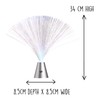 Tinc Funky Fibre Optic Lamp - Bedroom Mood Lighting, Plastic,Silver