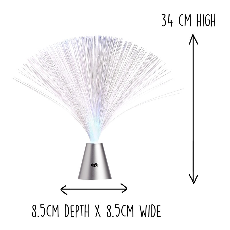 Tinc Funky Fibre Optic Lamp - Bedroom Mood Lighting, Plastic,Silver