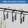 Black Shower Curtain Hooks Rings ，Double Sided Shower Curtain Rings