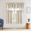 Aquazolax Tier Curtains for Small Windows, Black Out Rod Pocket