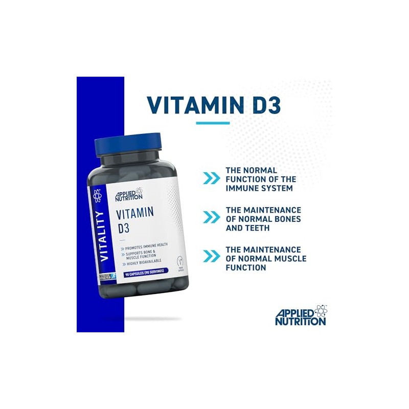 Applied Nutrition Vitamin D3 3000 IU | 75µg High Strength