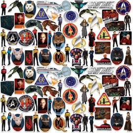 Star Trek: The Next Generation 200ct Vinyl Large Deluxe Stickers Variety Pack - Laptop, Water Bottle, Scrapbooking, Tablet, Skateboard, Indoor/Outdoor